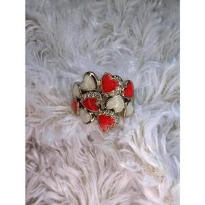 AVON 2013 Embellished Heart Band Ring Size 8